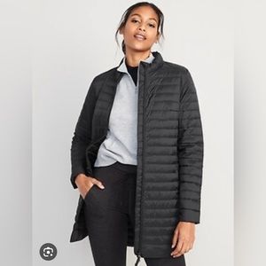 Water-Resistant Quilted Zip-Front Tunic Jacket for Women